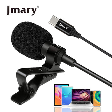 JMARY MC-R2 Type-C Lavalier Microphone – Clip-On Mic for Android & USB-C Devices