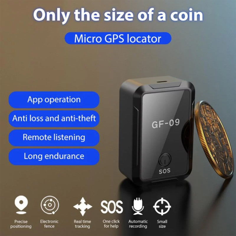 GF09 Mini GPS Tracker – Real-Time Tracking, Compact Design, Lifetime Location Monitoring