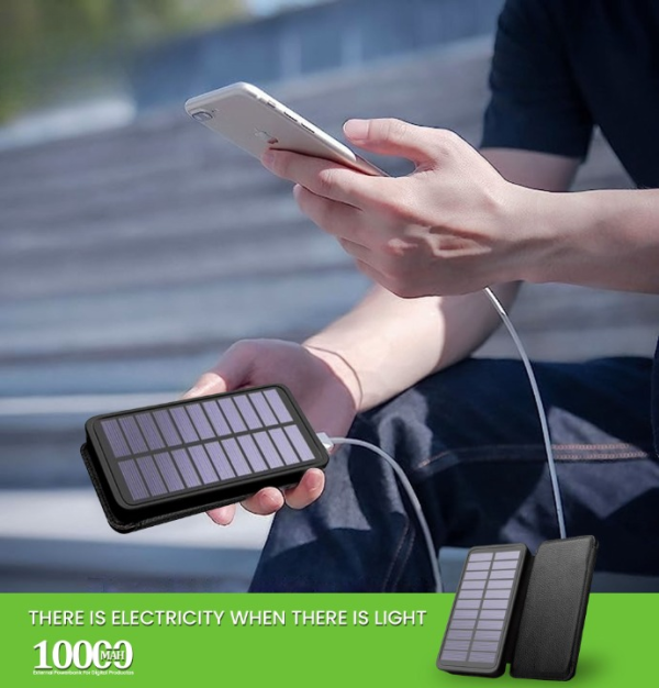 High-Capacity Solar Power Bank 10000mAh – Eco-Friendly Portable Charger