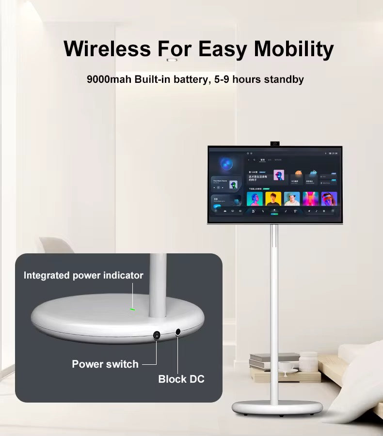 32” Rotatable Smart Touch Screen Display with WiFi & Floor Stand Ultra Thin Full HD IPS