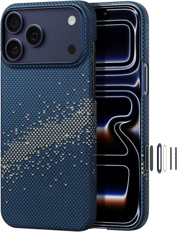 iPhone 17 Pro Pitaka StarPeak Tactile Woven Case – Milky Way Galaxy (PitaTap™), Slim & Durable