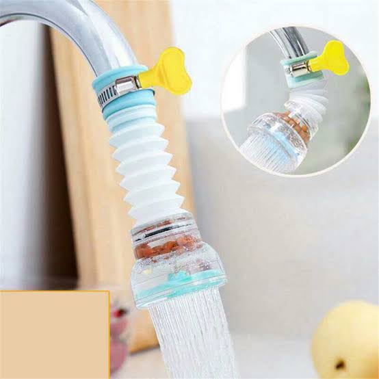 Kitchen Shower Splash Fan Faucet With Clip Water-saving Filter Tap Nozzle Extended Each – With Box ( Random Color )