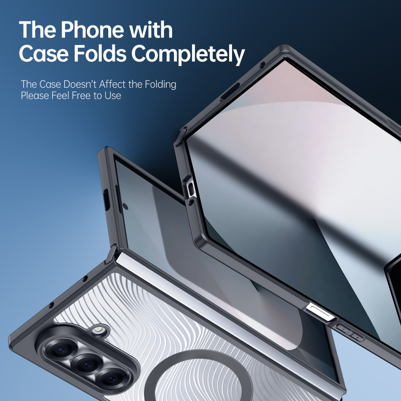 Aimo Mag Series Phone Case for Samsung Galaxy Z Fold 7 - Black