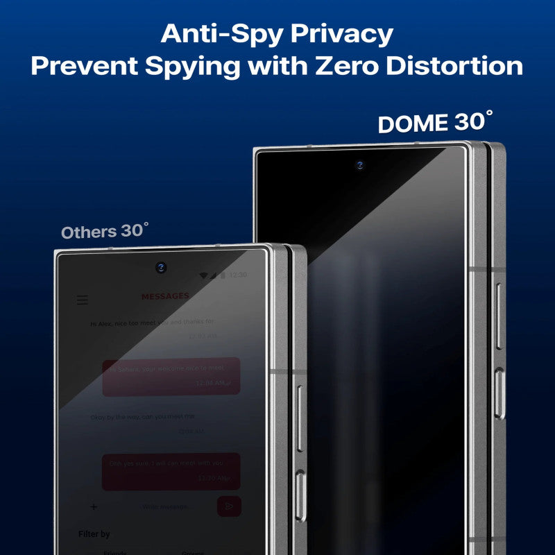 Samsung Galaxy Z Fold 7 Whitestone Dome EZ AR Privacy Glass Screen Protector – 2 Pack