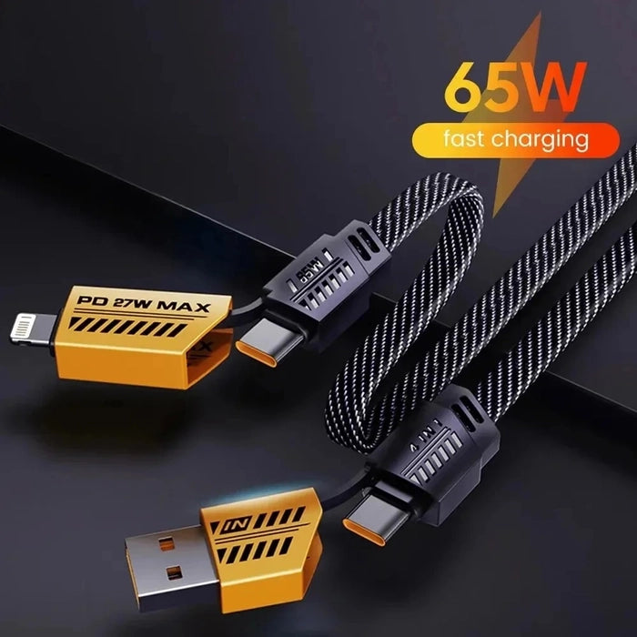 4-in-1 Multi USB PD Fast Charging Cable – Type-C to C, C to Lightning, USB to C, USB to Lightning
