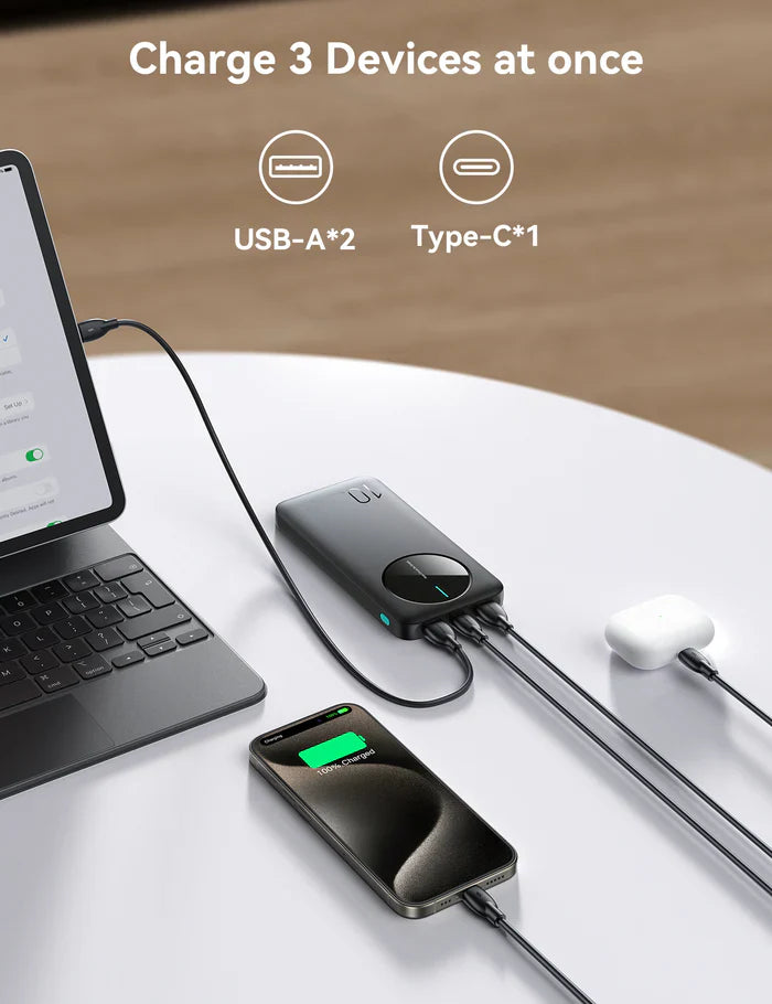 JOYROOM JR-PBF12 10000mAh LED Display Power Bank – 2.4A Fast Charging
