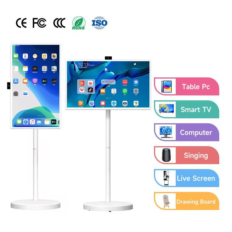 32” Rotatable Smart Touch Screen Display with WiFi & Floor Stand Ultra Thin Full HD IPS
