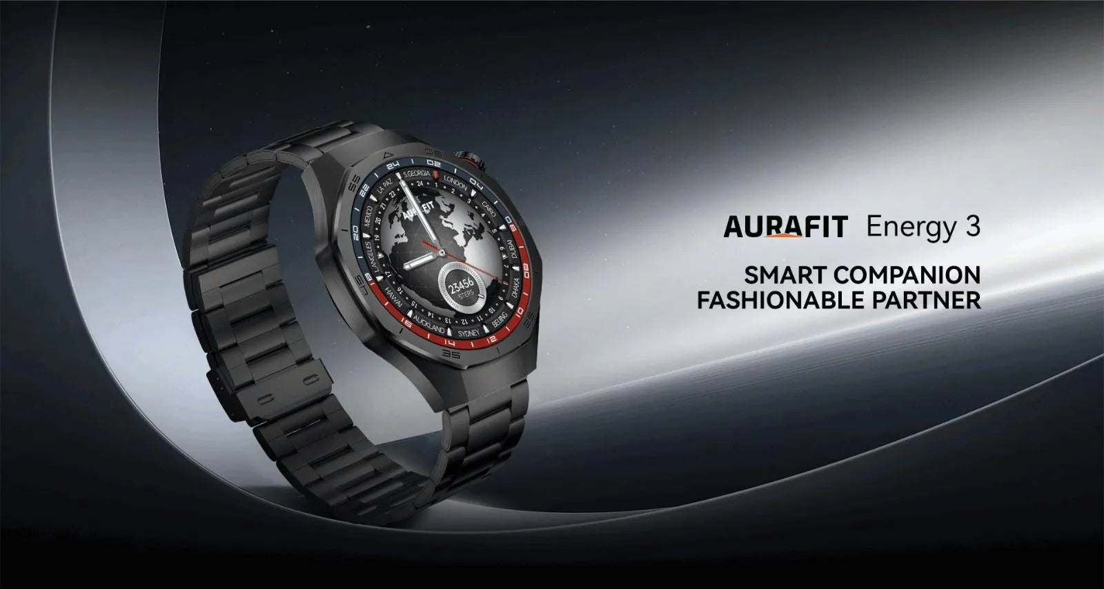 Aurafit Energy 3 (AM34) Amoled Bkuetooth Calling Smartwatch-6 Months Official Warranty