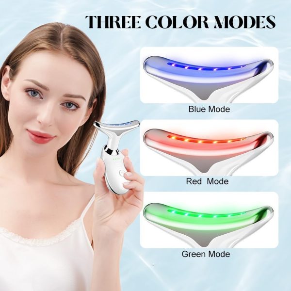 Massager For Face Lifting Facial Massagers Ems Neck Eye Massage Instrument Vibrator Microcurrents Red Light Therapy Anti Wrinkle – Random Color