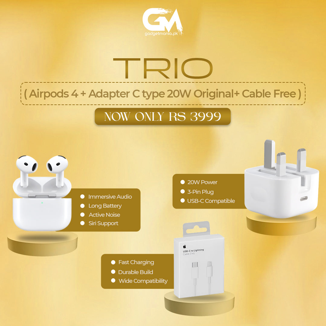 Airpods 4 + 20W Adapter (Free Cable Included) - Bundle 7