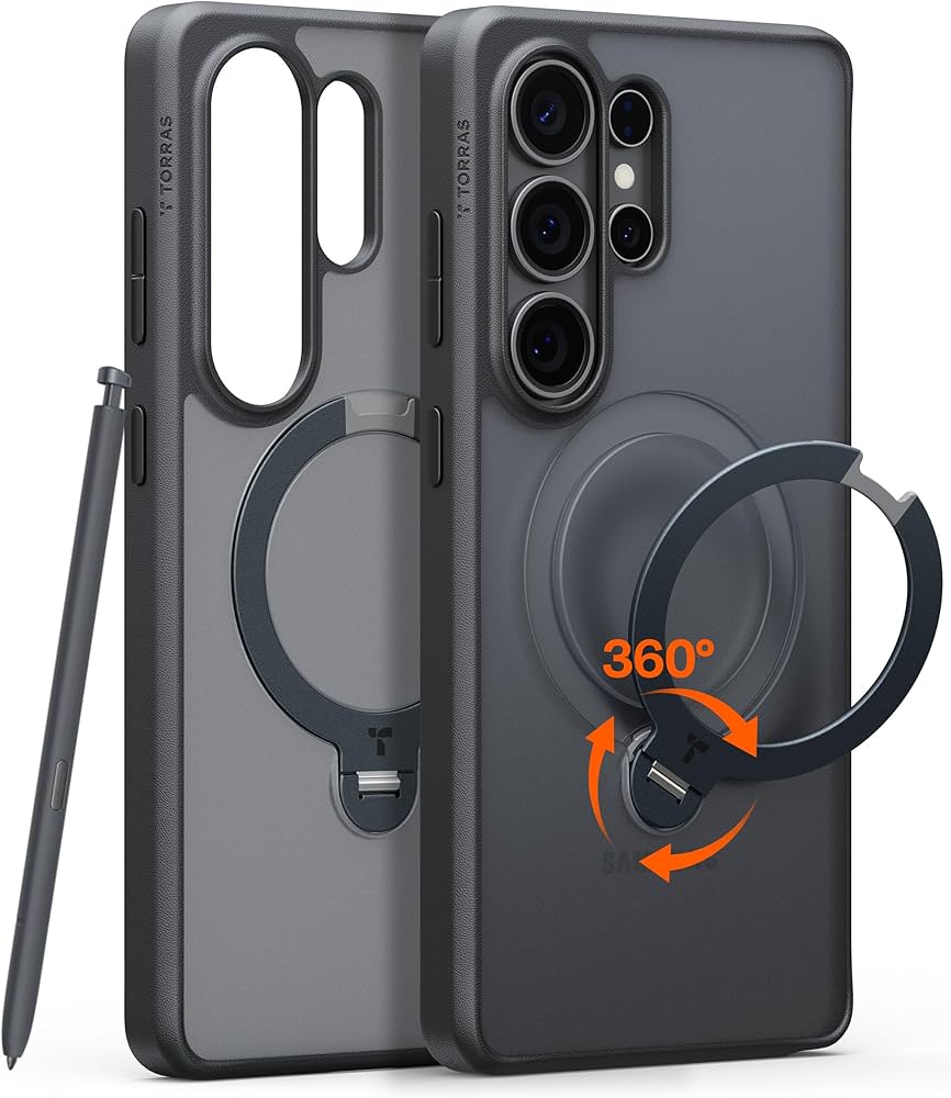 TORRAS Ostand Q3 Air Series Phone Case for Samsung Galaxy S26 Ultra - Shadow Black