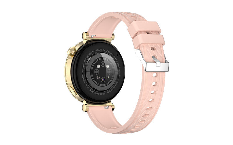Aurafit (AM23)- Amoled Full Touch Display Ladies Smartwatch (Rose Gold)- 6 Months Official Warranty