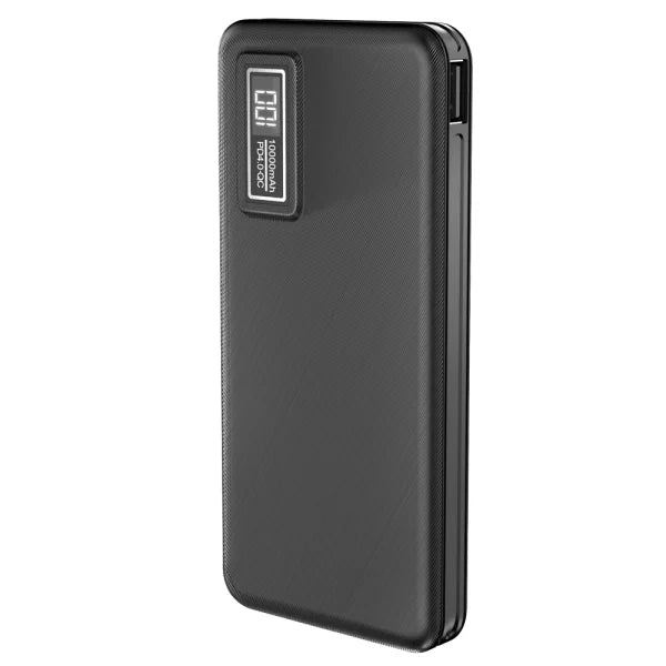 4-in-1 10000mAh Power Bank Branded(Aspor-A300)Slim Li-Polymer Portable Charger (Black)
