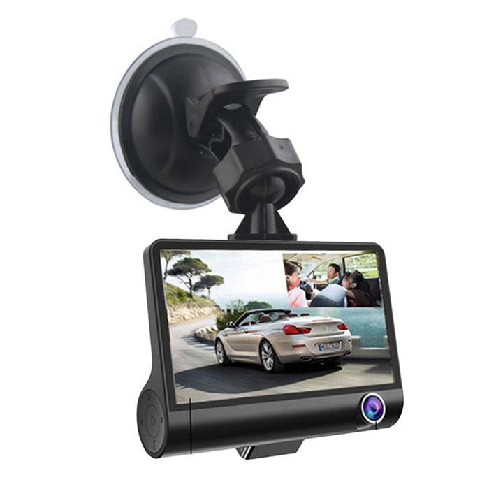 WDR 3-Lens Dashcam – Triple Camera Car DVR with Full HD 1080P Recording