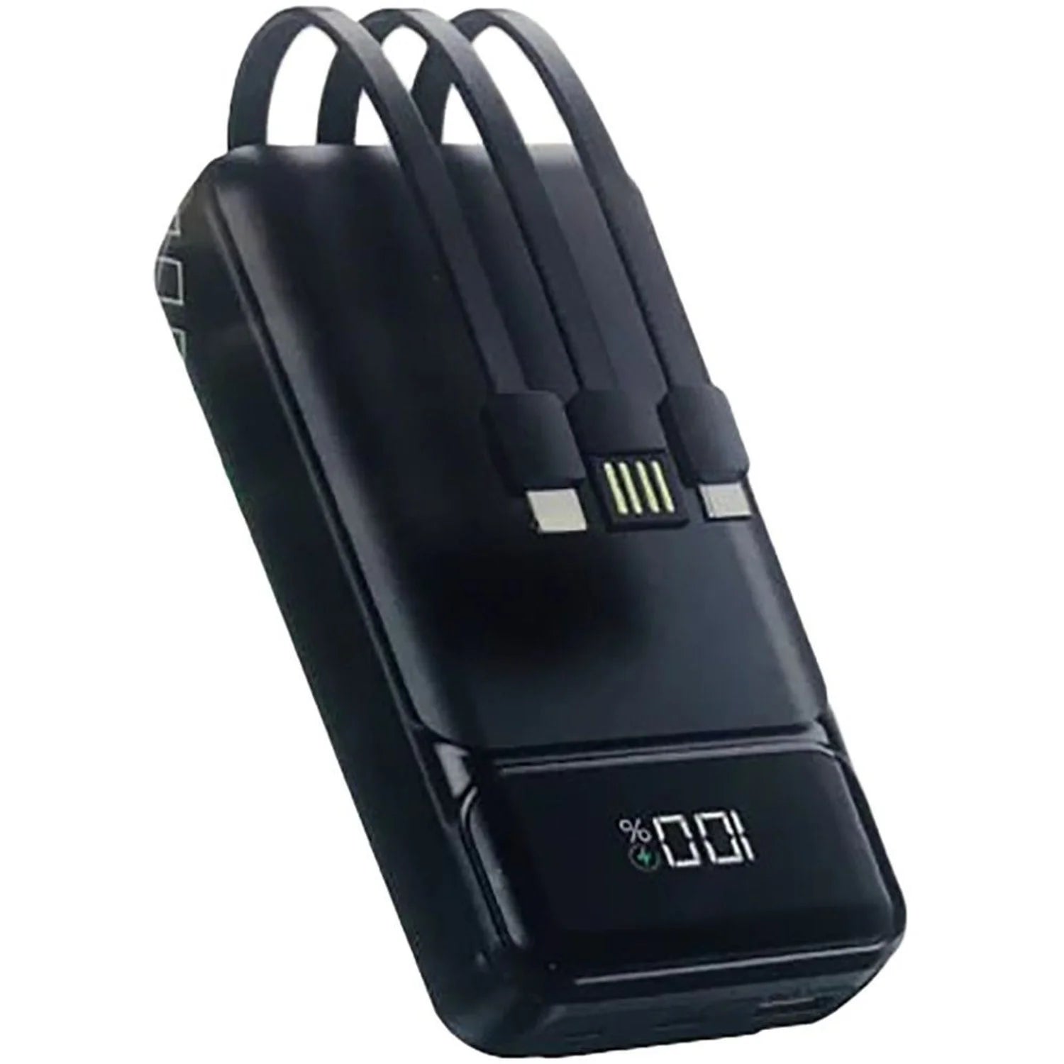 ASPOR A316 20000mAh Power Bank – 22.5W High-Speed Fast Charging with Built-in Cable (Black)