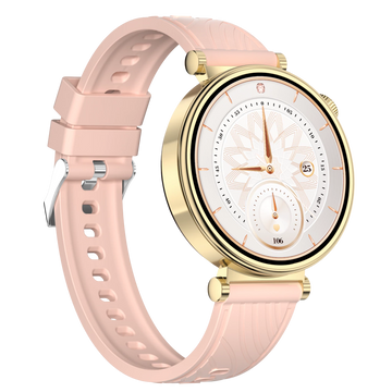 Aurafit (AM23)- Amoled Full Touch Display Ladies Smartwatch (Rose Gold)- 6 Months Official Warranty
