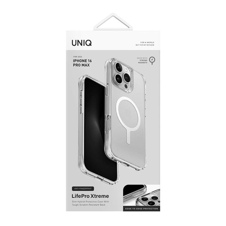 iPhone 16 Pro Max LifePro Xtreme MagSafe/MagClick Charging Phone Case by Uniq – Clear