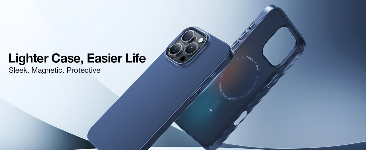 Torras Ultra SlimFit Mag Series MagSafe Compatible Case for iPhone 16 Pro Max – Navy Blue