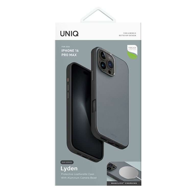 UNIQ Lyden DS Magclick Charging Compatible Phone Case for iPhone 16 Pro Max – Blue/Black