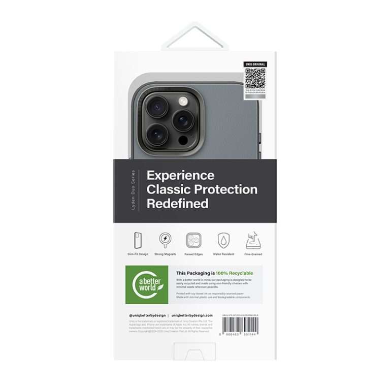 UNIQ Lyden DS Magclick Charging Compatible Phone Case for iPhone 16 Pro Max – Blue/Black