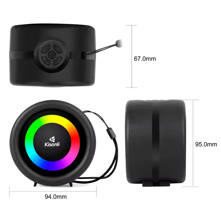 KISONLI S16 TWS DJ Portable Mini FM Radio Speaker – Wireless, Compact & Easy to Carry