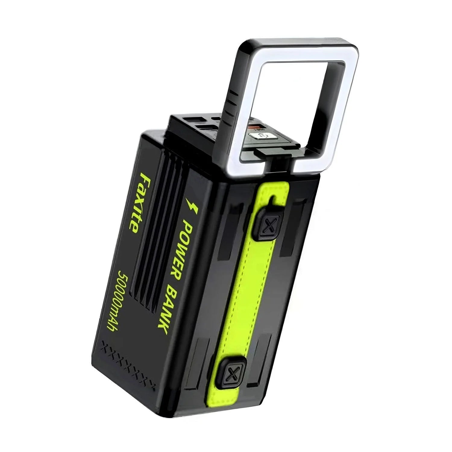 FAXITE Y50 50000mAh Power Bank – 22.5W Fast Charging, LED Light, High-Capacity Portable Charger (Black)