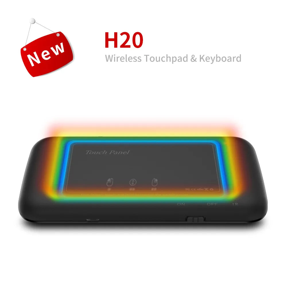 H20 Universal Mini Wireless Keyboard – Backlit Touchpad, Air Mouse Controller, 2.4G USB Receiver
