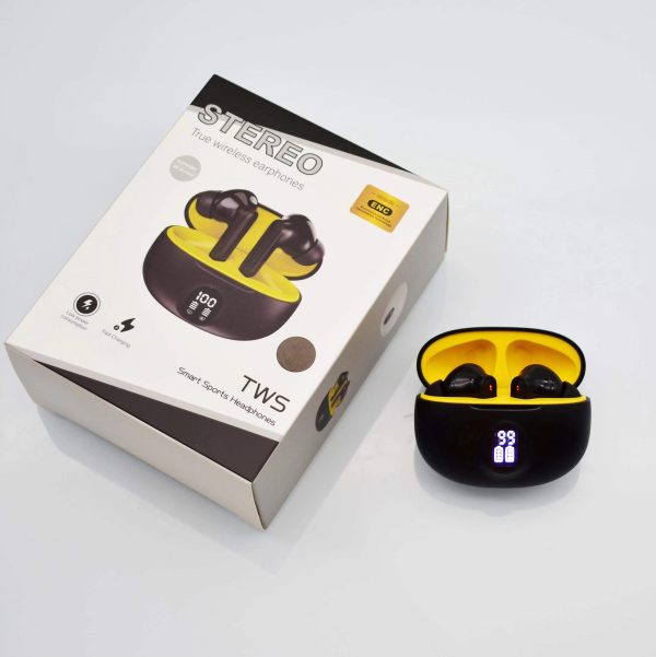 Wireless Bluetooth Earbuds with LED Display | In-Ear Stereo Headphones with Mic | Type-C Fast Charging | Bluetooth 5.3 | Compatible with Android & iPhone