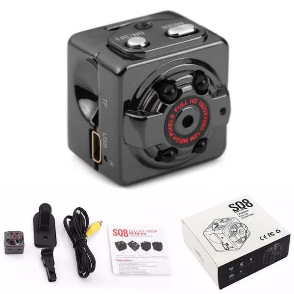 SQ8 Hidden Mini Camera – 1080P HD Spy Cam with Infrared Night Vision