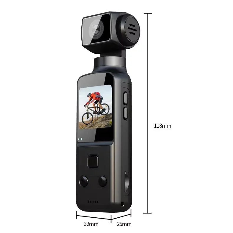 K1 Pocket 5K HD WiFi Action Camera – 270° Rotatable Handheld Vlogging & Sports Cam