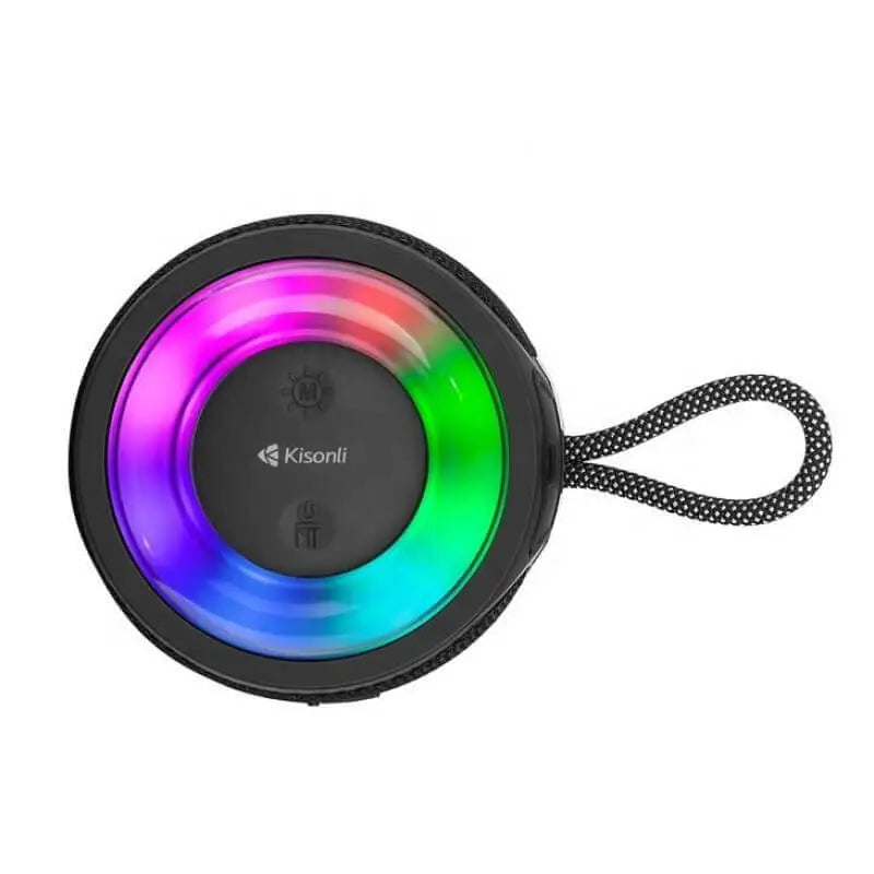 Kisonli Q28 10W Super Bass Bluetooth Speaker with FM, USB, TF, TWS & RGB Lights