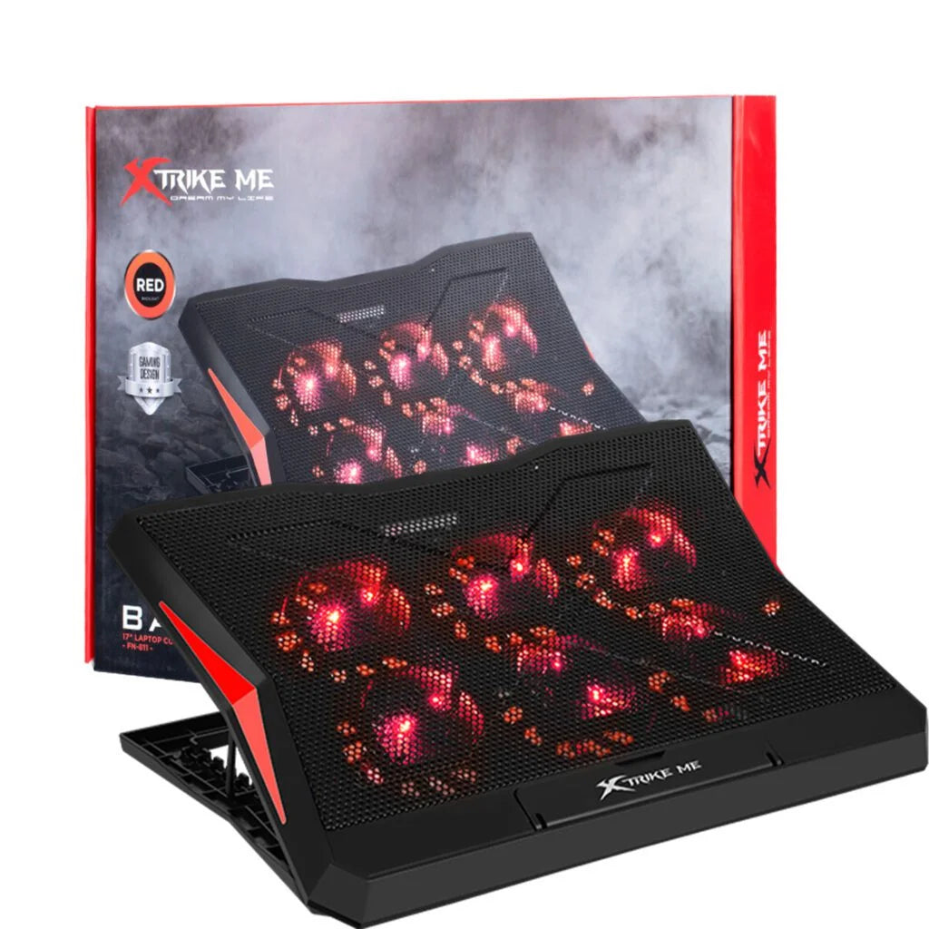 Xtrike Me FN811 Laptop Cooling Pad – 6 High-Speed Fans, Dual USB Ports