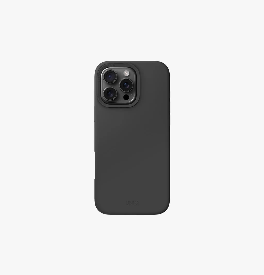 UNIQ Lino Hue MagClick Magsafe Compatible Phone Case for iPhone 16 Pro Max – Grey