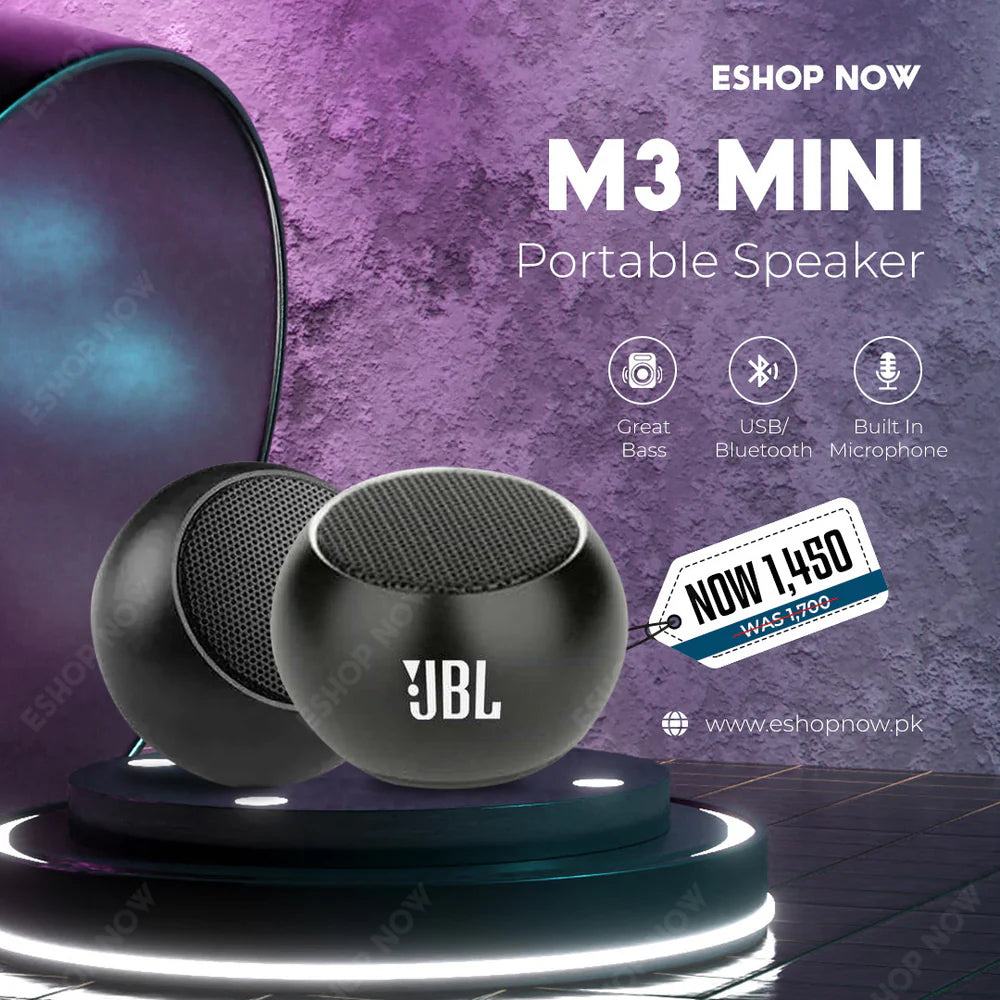 JBL M3 Mini Portable Bluetooth Speaker – Compact Wireless Sound