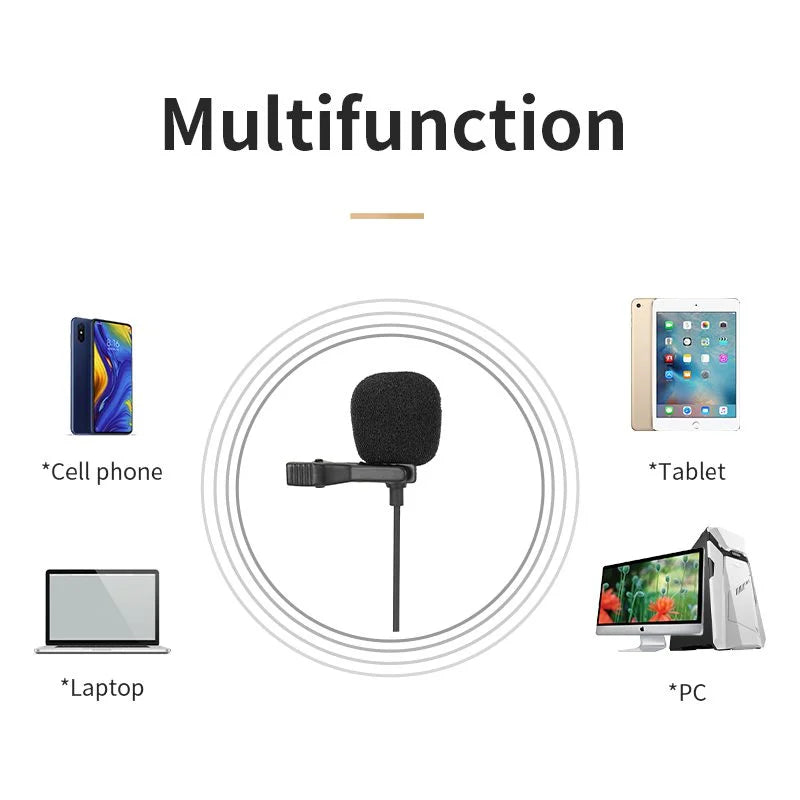 JMARY MC-R2 Type-C Lavalier Microphone – Clip-On Mic for Android & USB-C Devices
