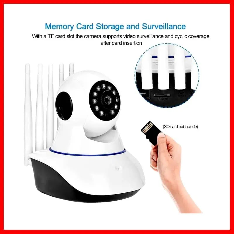 SPEED-X CA-Q5-5 WiFi Camera – 5-Antenna 2MP 1080P Full HD Night Vision with V380 Pro App