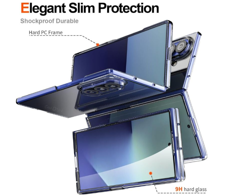 Samsung Galaxy Fold7 Ultra Clear Transparent Shockproof Hard TPU Case by Case Lord