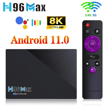 H96 Max Android 11.0 Smart TV Box – Quad-Core, 8GB RAM + 64GB ROM, 4K Ultra HD Streaming