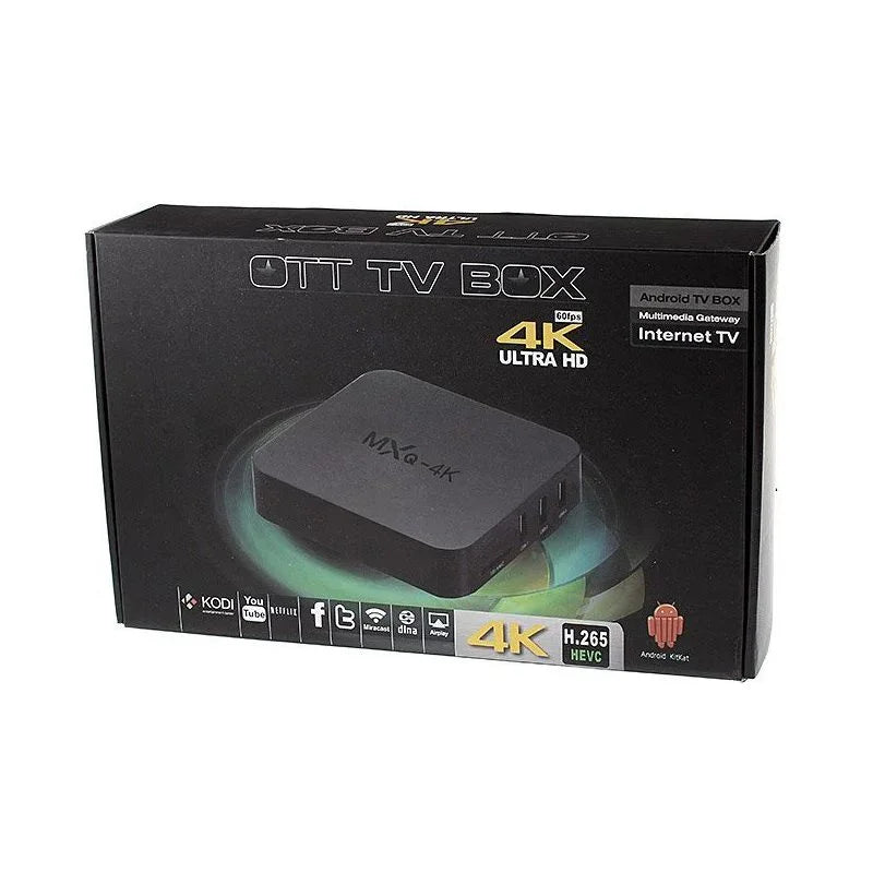 MXQ 4K Android Smart TV Box – Quad-Core, 1GB RAM + 8GB Storage, Ultra HD Streaming