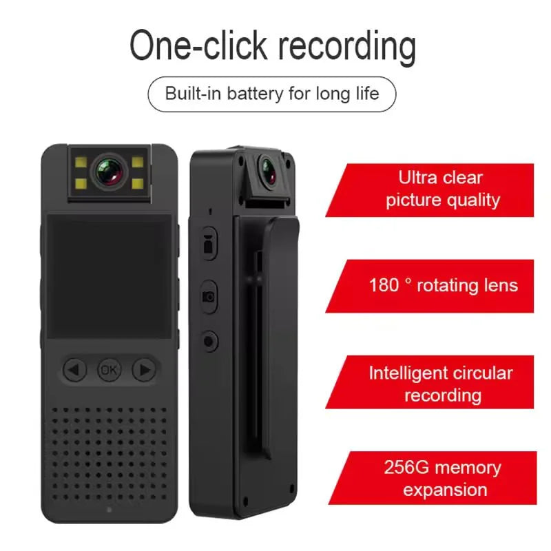 L12 Mini Body Camera – 1080P HD Wearable WiFi Video Recorder with Night Vision