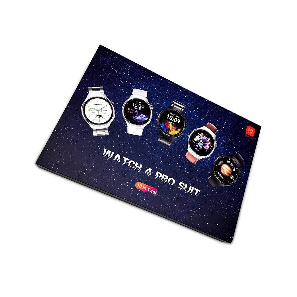 Watch 4 Pro Suit Smartwatch – HD Color Display, Health Monitoring, Custom Dial + 7 Straps – HiWatchPro App Compatible