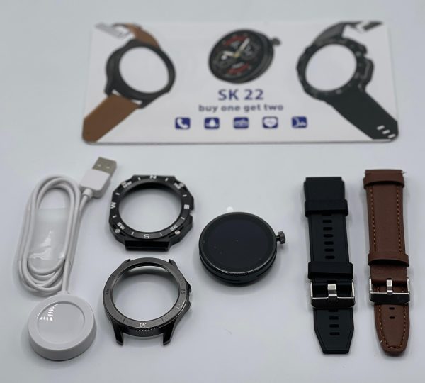 Sk 22 Smartwatch With 2 Watch Body And 2 Stripes Amoled Display | Smart Watch For Men & Boys | Digital Watches | Smart Watch