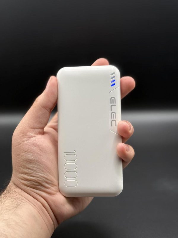 10,000mAh Fast Charging Power Bank – Dual USB Type-A & Type-C Output | Portable Charger with Box – White