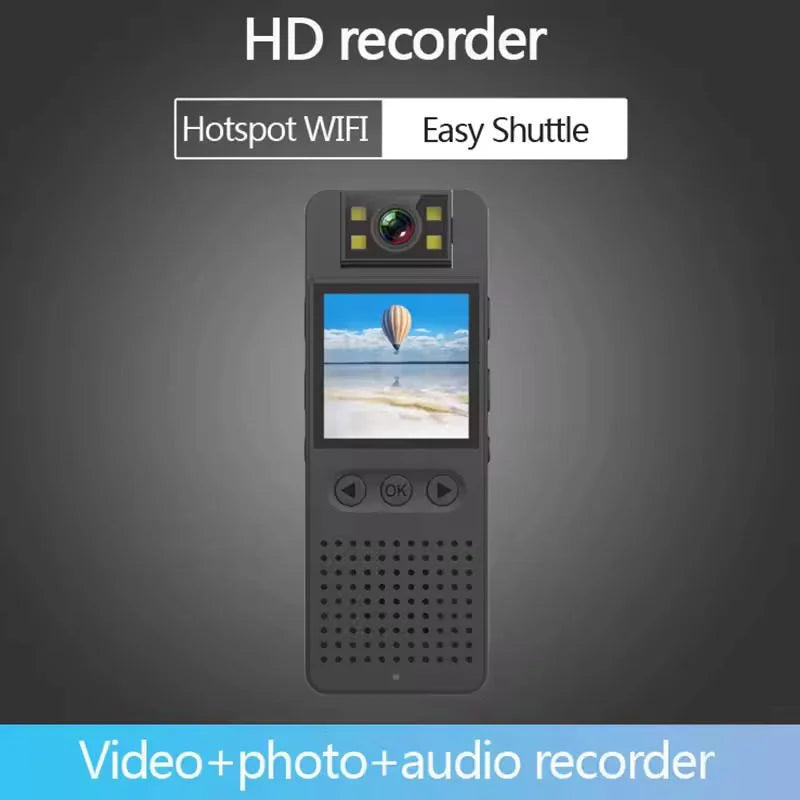 L12 Mini Body Camera – 1080P HD Wearable WiFi Video Recorder with Night Vision