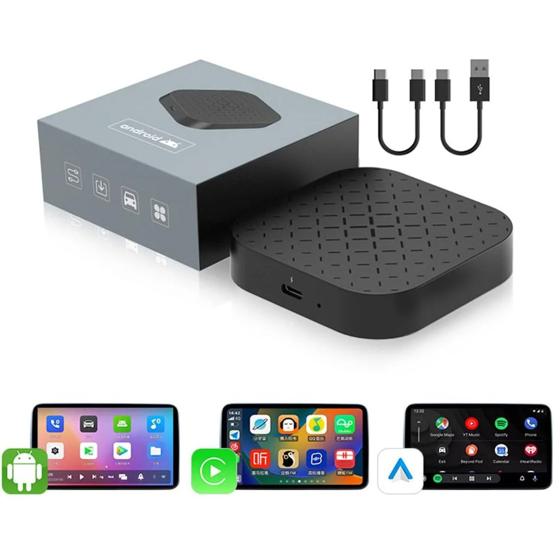 Carlinkit T-Box AI Box – 2+16GB, Android 11.0, Wireless CarPlay & Android Auto