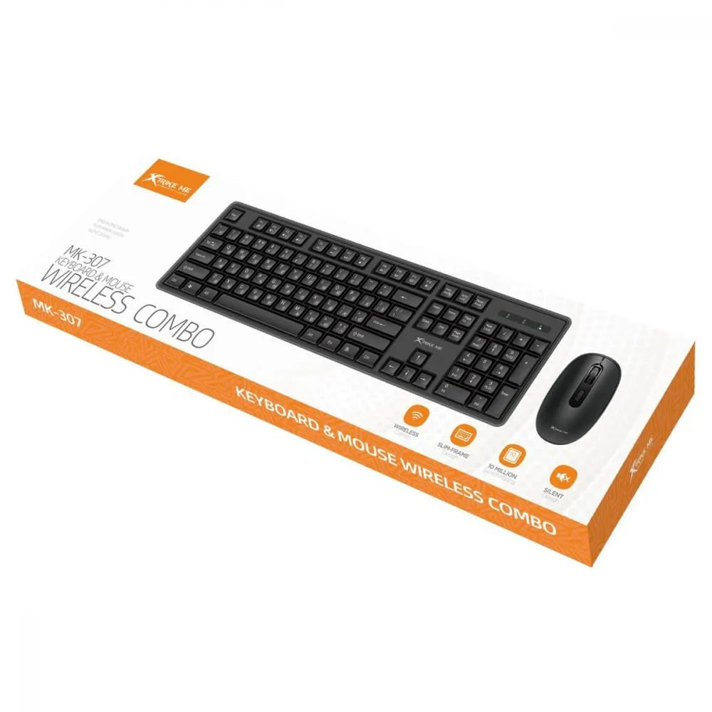 XTRIKE ME MK-307 EN Wireless Keyboard & Mouse Combo – Compact and Reliable for Everyday Use