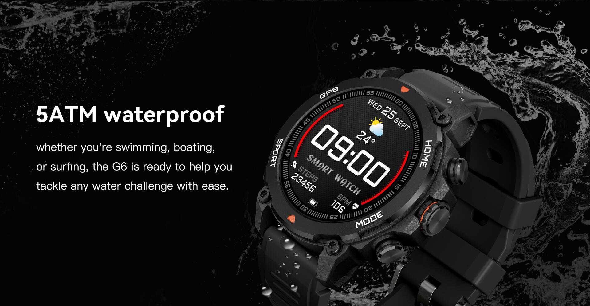 Aurafit Trek 1 (G6 )– Best GPS Smartwatch (Original)-6 Months Official Warranty