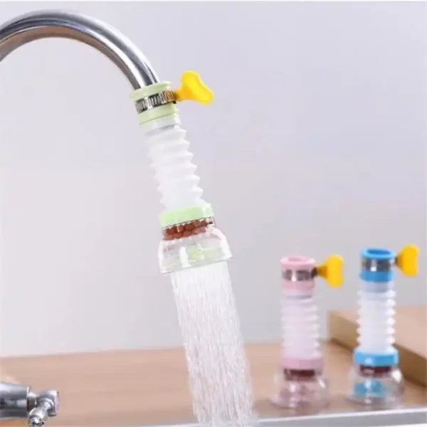 Kitchen Shower Splash Fan Faucet With Clip Water-saving Filter Tap Nozzle Extended Each – With Box ( Random Color )