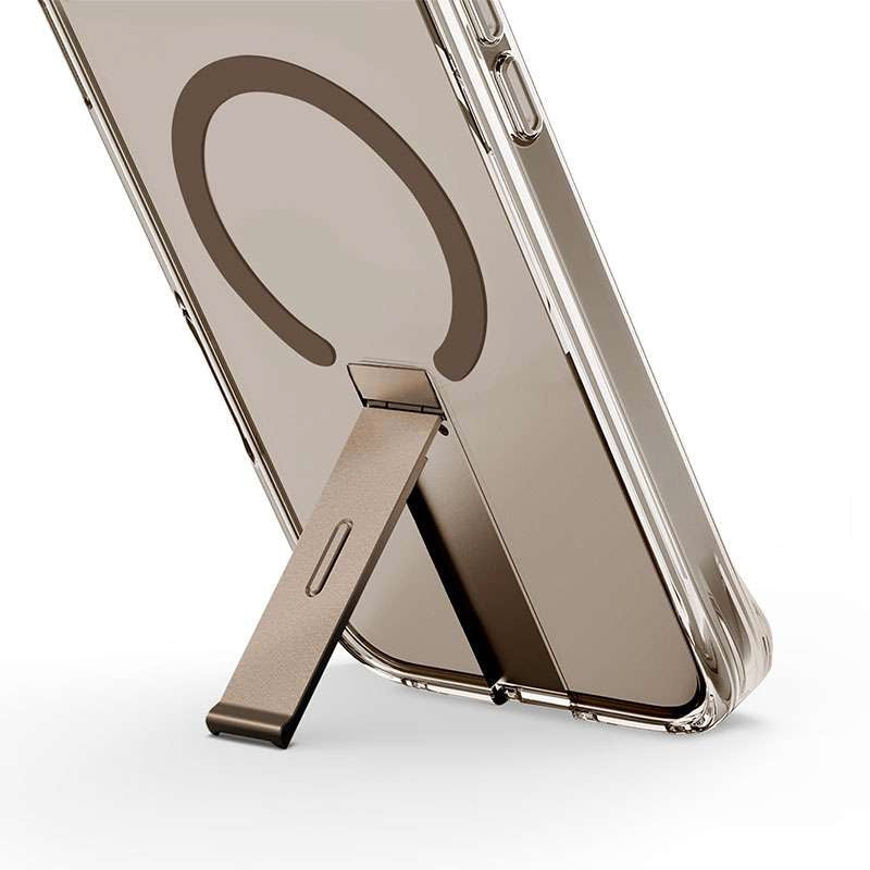 UNIQ Eleva MagSafe/MagClik Phone Case with Vertical Stand for iPhone 16 Pro Max - Gold