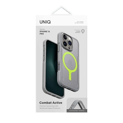 UNIQ Combat Active MagSafe Compatible Phone Case for iPhone 16 Pro Max - Grey